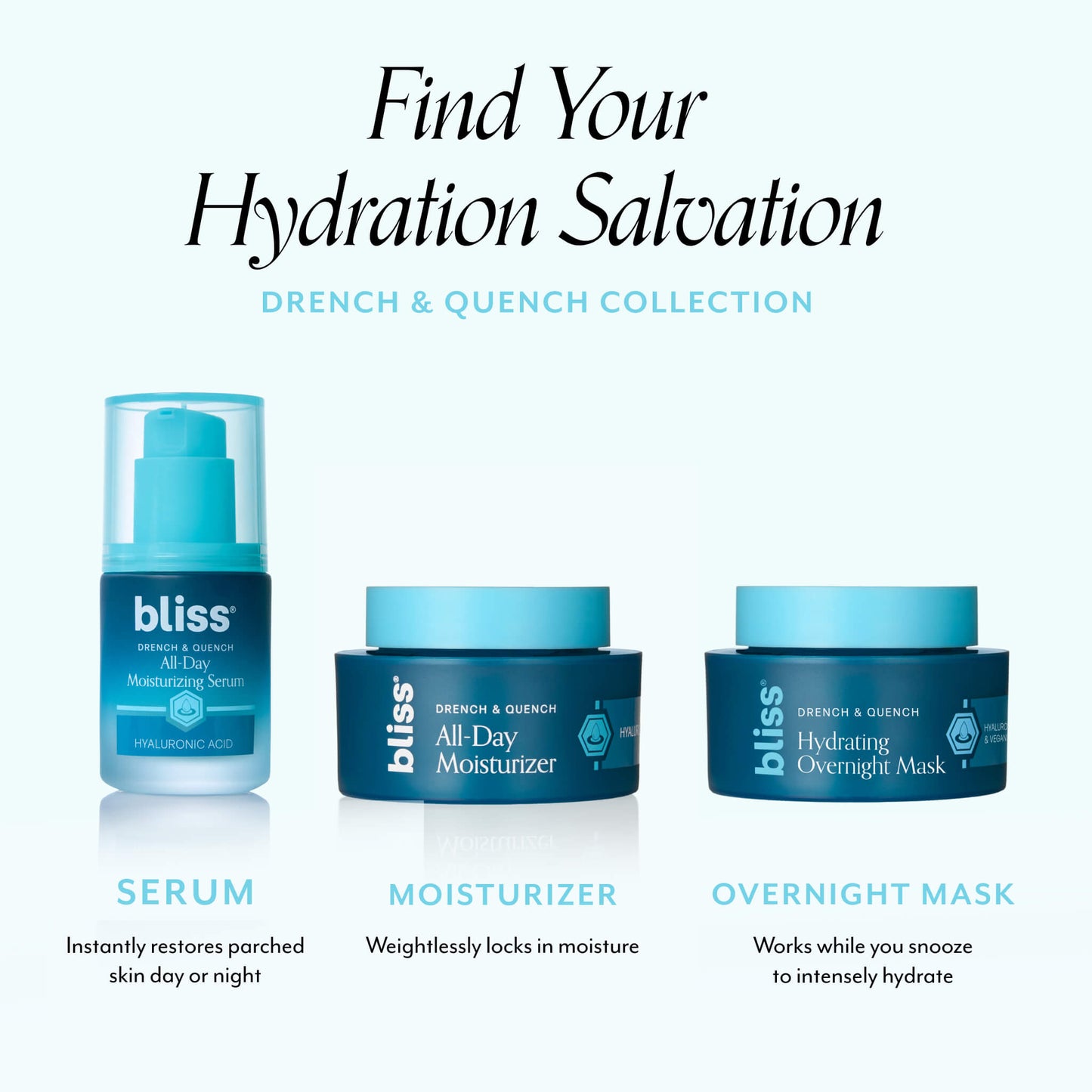 Drench & Quench Hydrating Overnight Mask with Hyaluronic Acid & Vegan Collagen