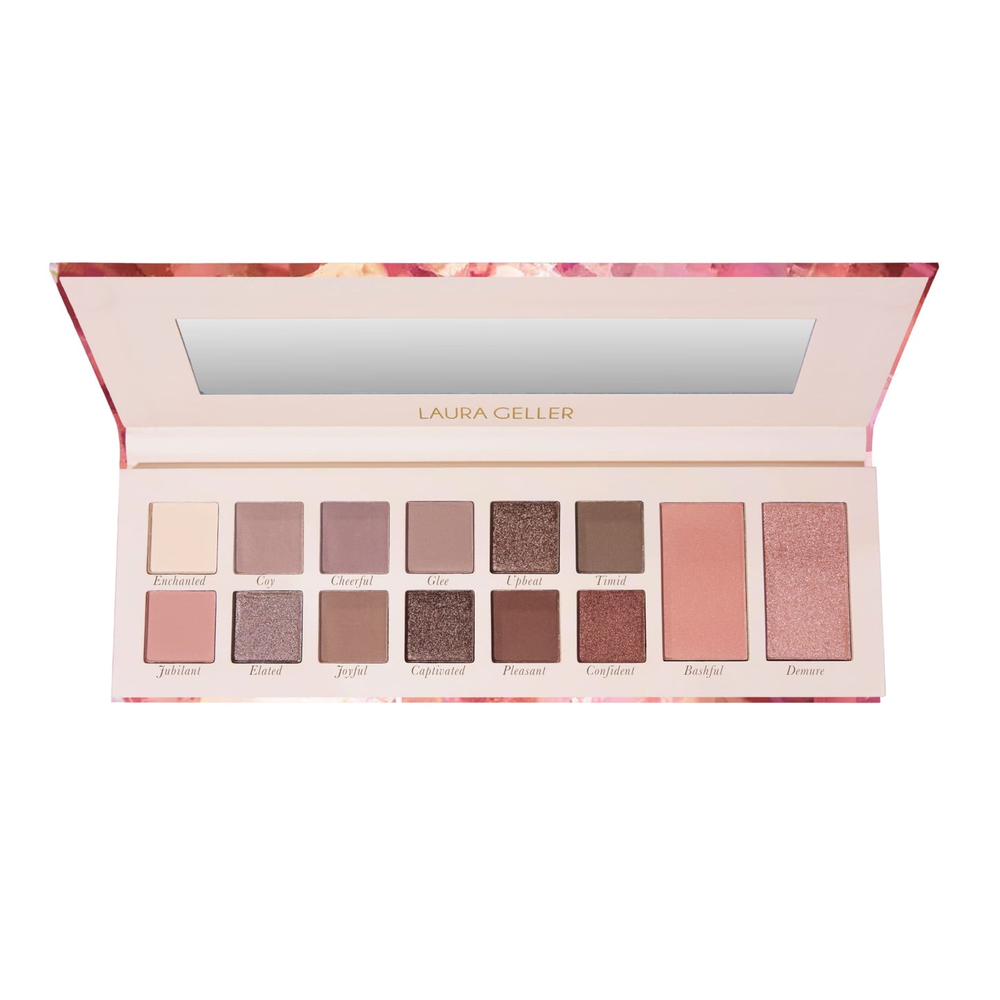 Laura's Essentials Blushing Beauty 12 Multi-Finish Eyeshadows, 1 Highlighter, 1 Blush